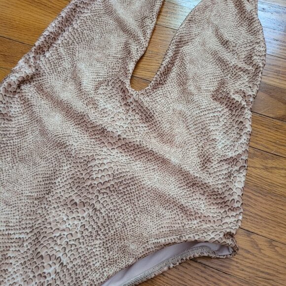 NWT URBAN OUTFITTERS | Out From Under Plunge Snakeskin Swimsuit | Sz. M - Picture 2 of 7